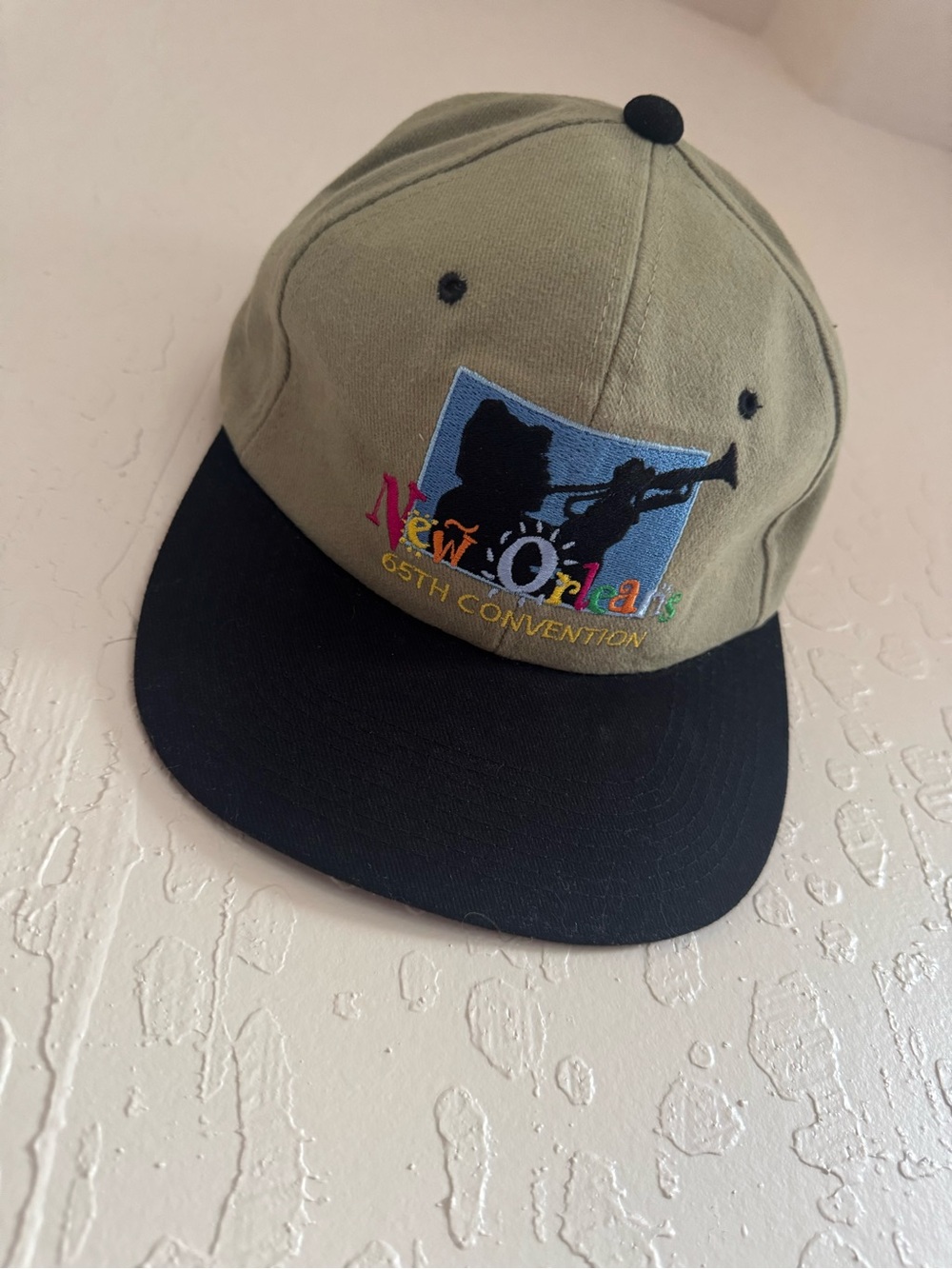 Vintage New Orleans 65th Convention Embroidered Baseball Hat - Olive & Black